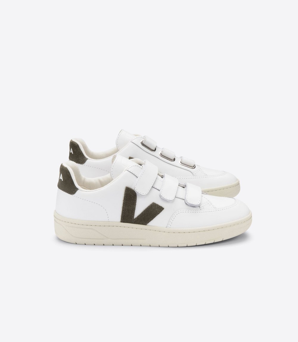 Tenis Veja Hombre - V-Lock Cuero - Blancos - 381QTESUB